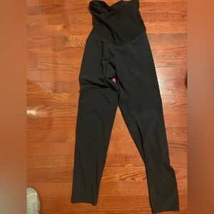 Motherhood Black Maternity Leggings with High Waist Panel